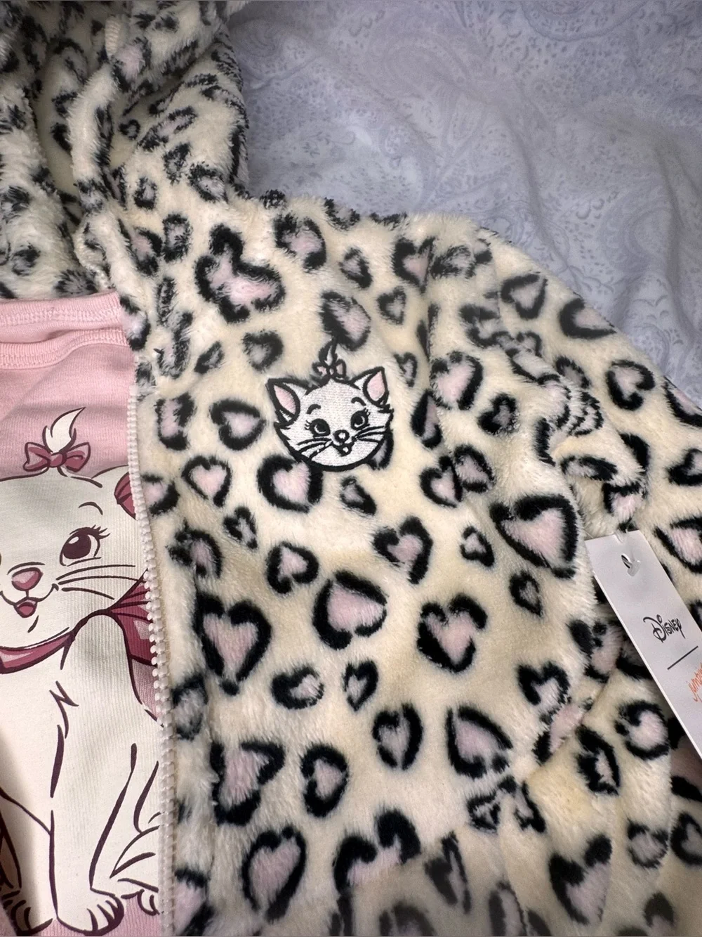 Disney The Aristocats Marie Bodysuit, dark gray  leggings & embroidered Jacket